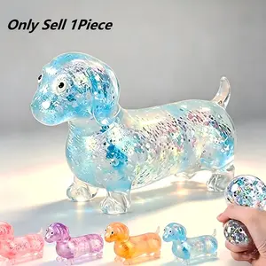 Cute Weiner Dog Squeeze Toy, Animal Shape Stress Relief Toy, Kids Valentine Gift, Teen Boy Girl Birthday Present, Creative Fun, Squishy Fidgets