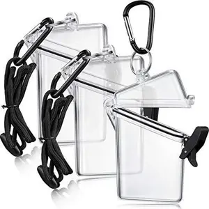 3 Pack Waterproof ID Badge Holder Case