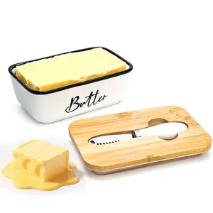 Stainless Steel Butter Dish with Lid & Curler Knife – Premium Large Countertop Keeper for Kitchen Farmhouse Decor, High-Quality Double Silicone Sealing, Easy-Clean Finish, Perfect Kitchenware. Butter lover .White
