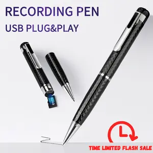 64GB Smart Digital Pen, Refillable, Metal Body, Portable Compact Technology Gadget, Voice Activated Smartphone Recorder, Noise Reduction for Convenient Voice Audio Recording, USB High-Precision Interview Recording Device Button voice changer device