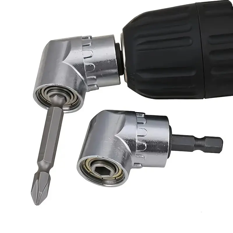 Right Angle Drill Adapter, 105 Degree Right Angle Drill Attachment, Power Screwdriver Drill Adapter for Tight Spaces,1/4 Inch Quick Change Impact Drive and Magnetic Bit Socket