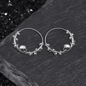GTHIC Skull Thorns Stainless Steel Earrings For Women Fashion Stylish Prom Earrings