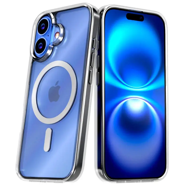 Rome Tech For Apple iPhone 16 Hybrid Shockproof Clear Slim Acrylic Case with MagSafe
