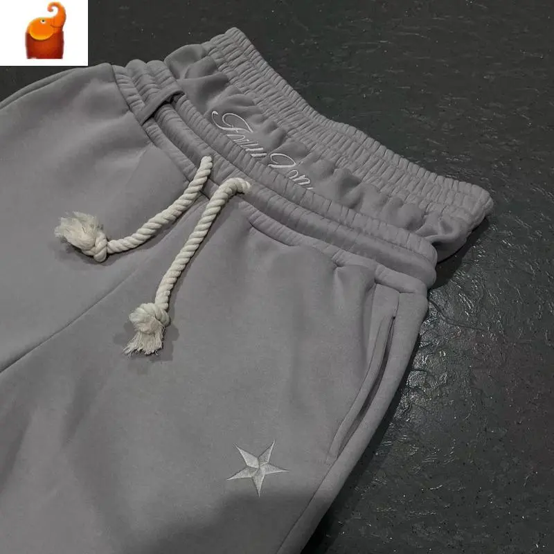 2025 Loose Double Waist Sweatpants - High Waist Sweatpants for Active Exercise Jogging Casual Pantspeng