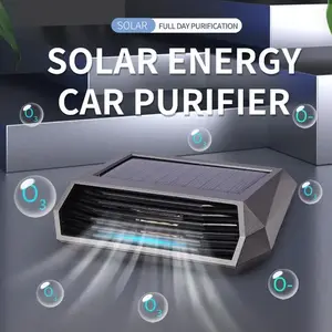 Car Air Freshener USB Solar Portable Car Air Purifier Freshener with HEPA Filter Negative Ion Generator Odor Removal Smoke Car Accessiories