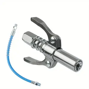 Grease gun connector, 10,000 PSI leakproof, 1/8" NPT oil nozzle hose set, 30 cm length, suitable for automotive repair tools and oil wrench sets