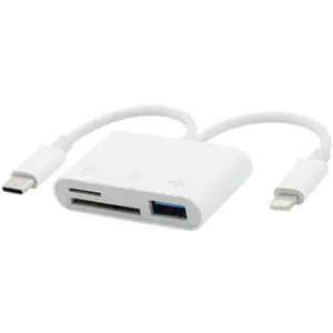 AIELOAR USB 2.0 Type-C SD Card Reader for Mobile Phones, Multi-Functional SD Card Reader for Outdoor Shooting and Cameras, Suitable for iPhone 13/14/15/16, USB-C Dongle, Memory card reader