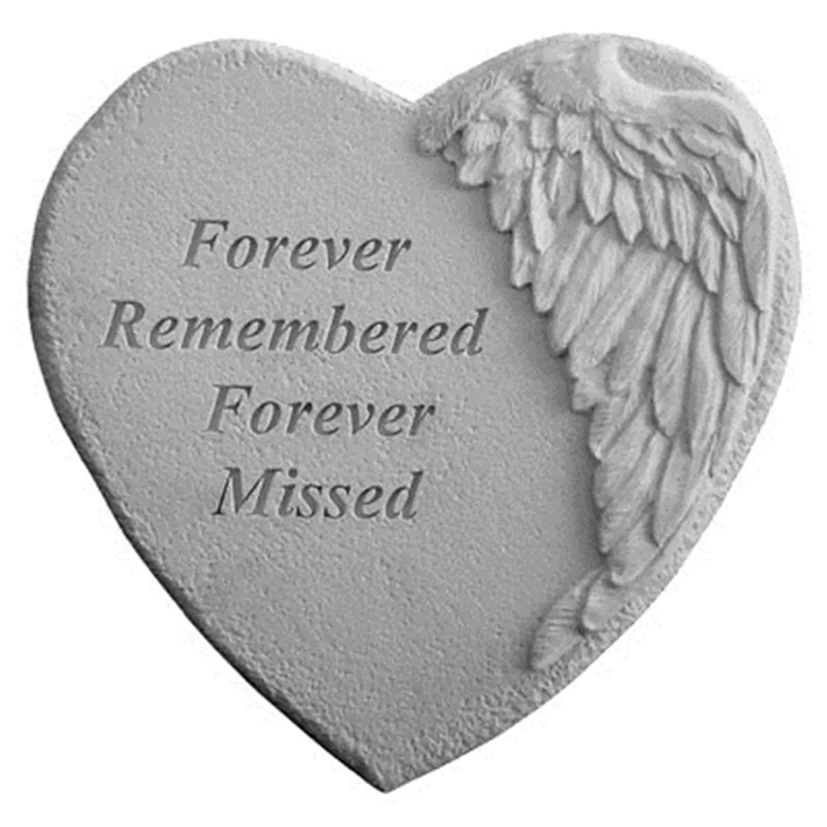 Kay Berry Winged Heart Memorial Stone - Forever Remembered...