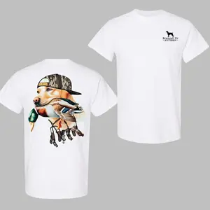 100% Cotton Straight Up Southern T-Shirt - Bold Hunting Dog with Duck Graphic, Perfect for Outdoor Enthusiasts and Waterfowl Hunters vintage t