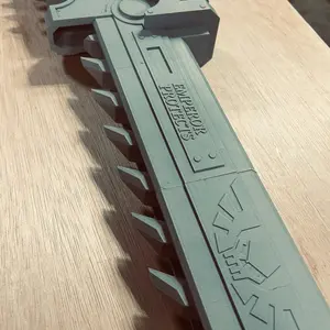 Warhammer 40k Chainsword Cosplay Prop Replica Life Size Unpainted Grey