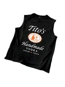 Unisex Sleeveless Vest, Summer Sports Bar Party Wear, Alcohol Lover Gift, Tito's Vodka Vintage Print, Lightweight Breathable Quick-Dry Fabric, Vest for Men