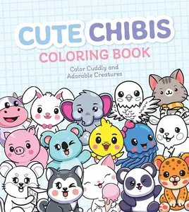 Cute Chibis Coloring Book with Pandas, Pigs, Bunnies (Chartwell Coloring Books)