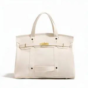 Large Capacity Handbag Lightweight Canvas Shoulder Purse Minimalist Casual And Unique Fashion Unisex For Travel Working