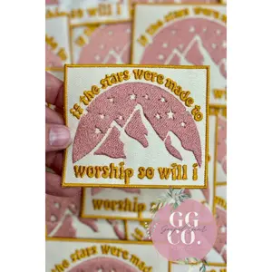 If The Stars Were Made To Worship Patch, Christian Hat Patch, Embroidered Patch, Trucker Hat Patch, Iron On, Trendy Hat Patch, Jesus Patch.