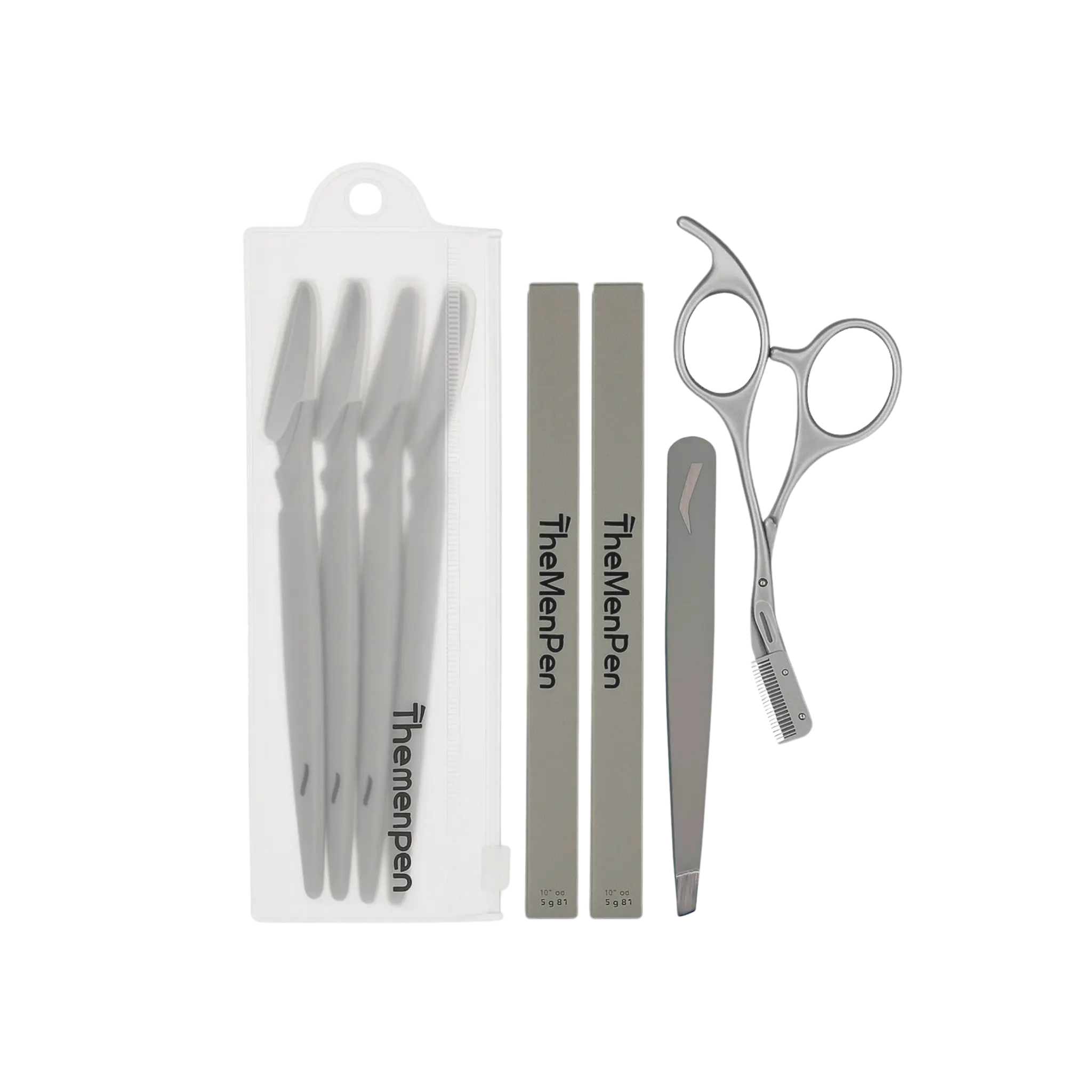The Men Pen Complete Eyebrow Grooming Kit for Men | Scissors, Tweezers, Razors & 2 Eyebrow Filler Pens for Shaping | Trimming & Defining Brows