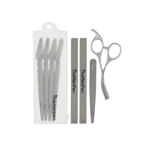 The Men Pen Complete Eyebrow Grooming Kit for Men | Scissors, Tweezers, Razors & 2 Eyebrow Filler Pens for Shaping | Trimming & Defining Brows