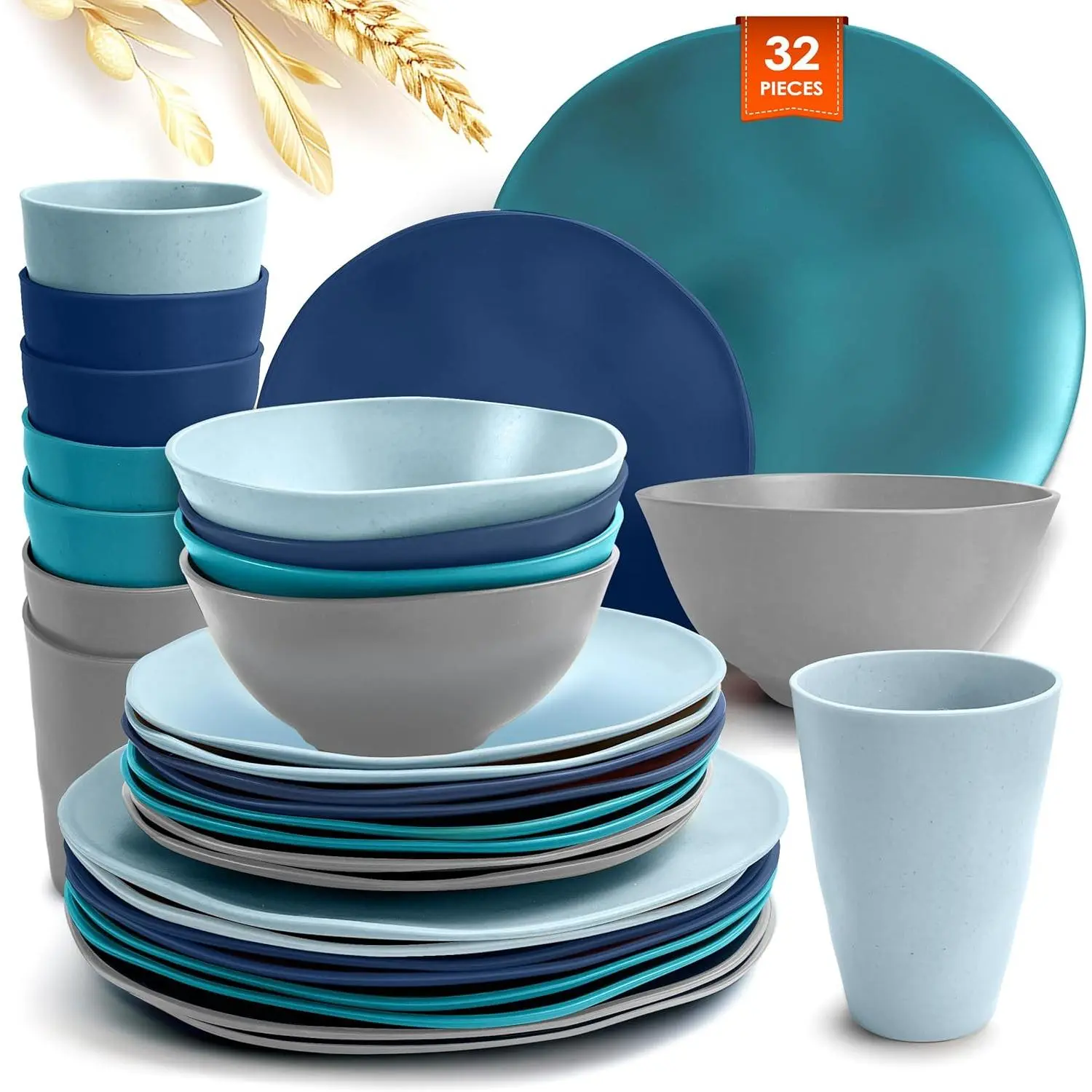 Irregular Teal Ombre