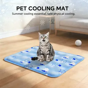 Water Fillable Pet Cooling Mat, Large Cooling Gel Pad for Cats and Dogs, Heavy Duty Scratch Resistant Summer Cool Bed for Couch Car Seat