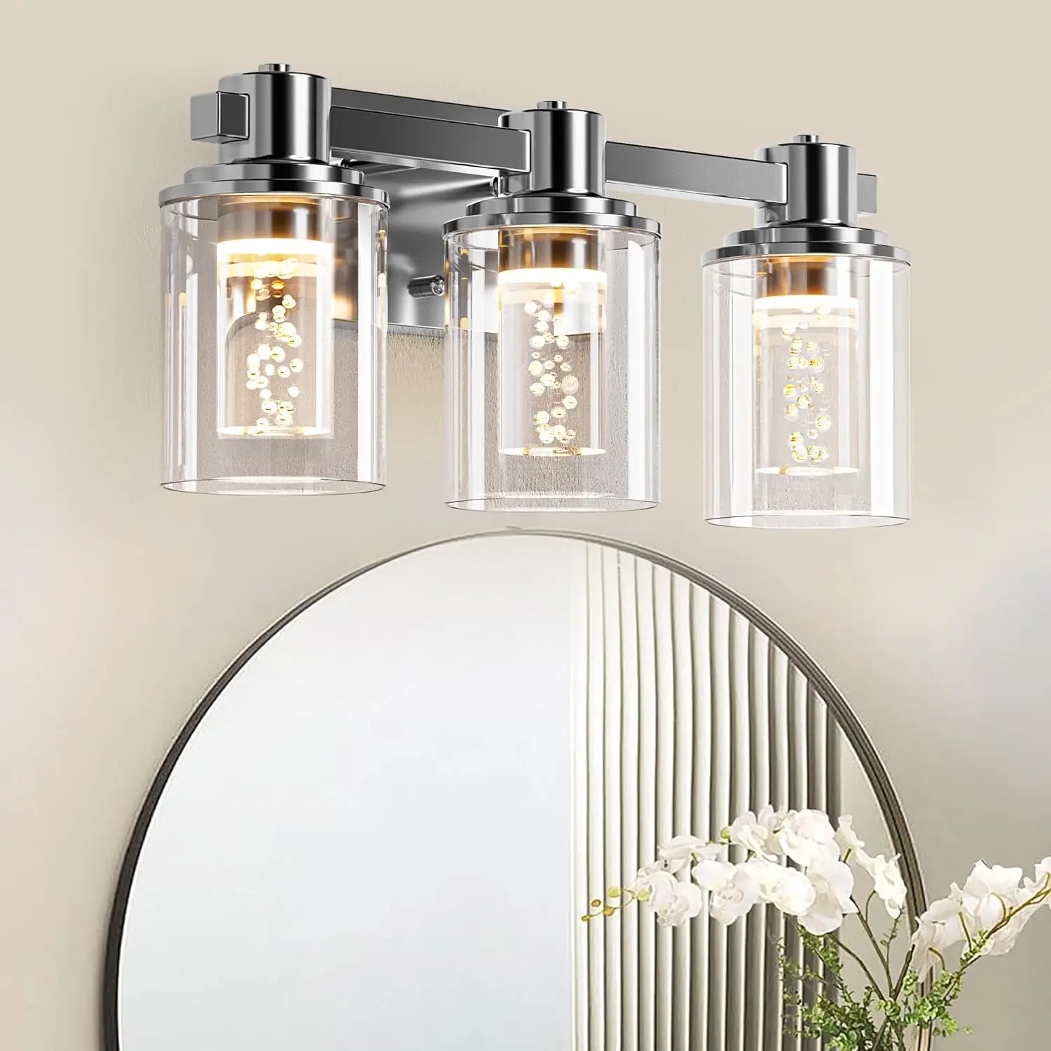 Bathroom Vanity Light Fixtures 3/4/5Light LED Lighting Fixtures Over Mirror Vanity Light for Bathroom  Home Wall Lamp room light bathroom light Modern Interior Home