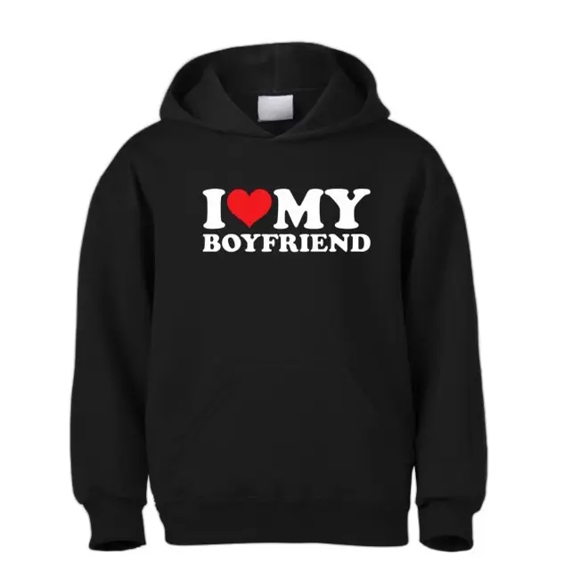 I Love My Boyfriend Cotton Hoodie S,M,L,XL,XXL Menswear Fashion Stylish Classic Long Sleeves Sweaters Tops Pullover Wetsuit