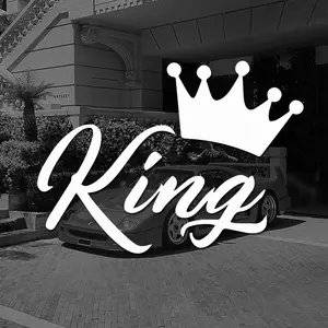 2025 CROWN KING Car Stickers, Fashion Waterproof Vinyl Decal Auto Sticker Car Styling Decoration Accessories