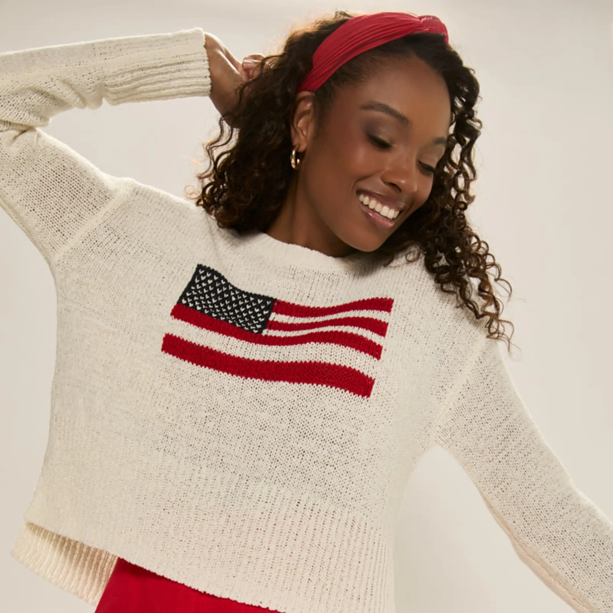 Jill American Flag Sweater
