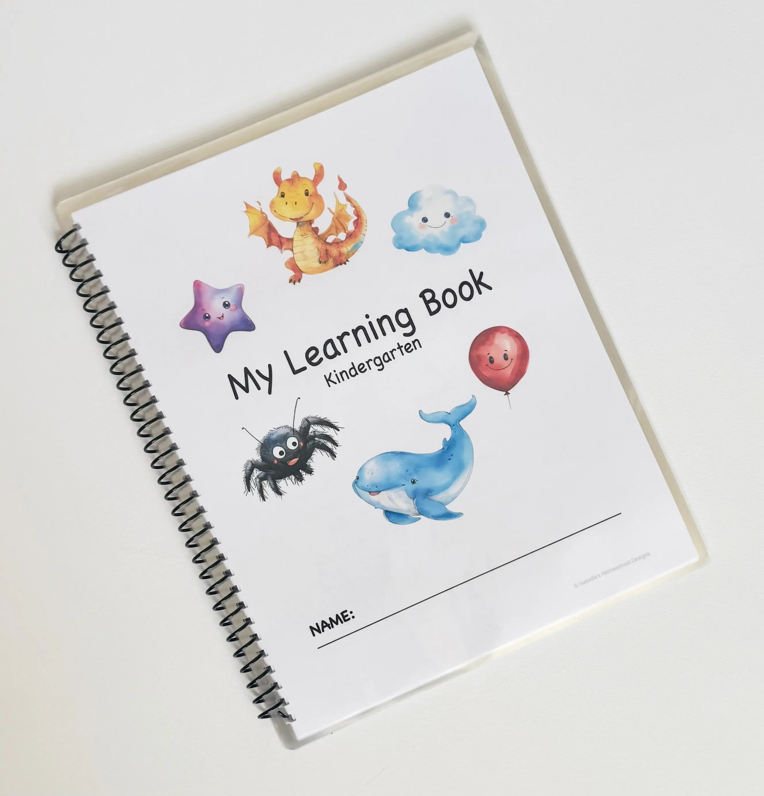 Reusable Kindergarten Learning Book | 24 Laminated Activity Pages for Fun & Independent Practice | Alphabet, Numbers & More!
