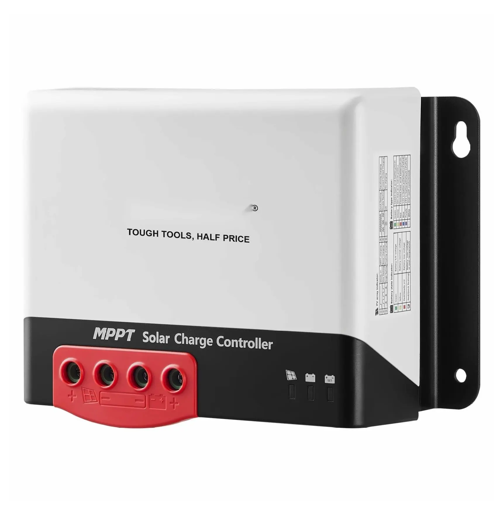 50A MPPT Solar Controller 12V/24V, Bluetooth Solar Panel Regulator for Lithium, Gel, Flooded Batteries, 98% Efficiency, Remote Monitoring
