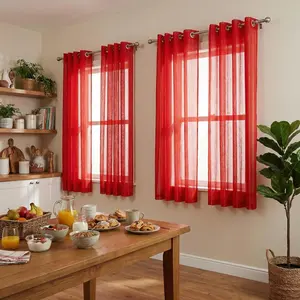 Summer Vibes, 52x63 Inch 4pcs Sheer Curtains for Living Room Bedroom Kitchen Linen Sheer Curtains, Grommet Luxury Black Out Curtains for Windows Apartment FT6664