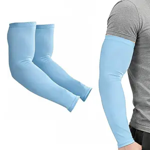 Summerwins 4PC Spandex Protective UV Arm Sleeves - Arm Guard with Anti-Slip Band, Sun Protection, Tattoo Cover-Up, Compression Support for Basketball, Golf (Men’s & Women’s Elastic Sports Wristbands Compatible)