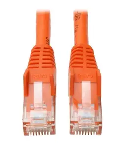 Tripp Lite TRL-N201-005-OE 5 ft. Cat6 Gigabit Snagless Molded RJ45 Male to Male Patch Cable, Orange