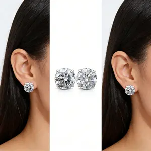 12 Pairs  Stud Earrings Set -  Sparkly Mini Earring Pack for Women & Men ﻿