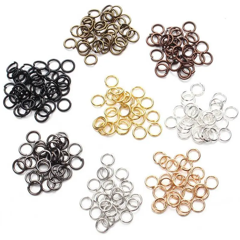 50-200pcs DIY Jewelry Findings Open Single Loops Jump Rings Split Ring for jewelry making Open Jump Rings Connectors