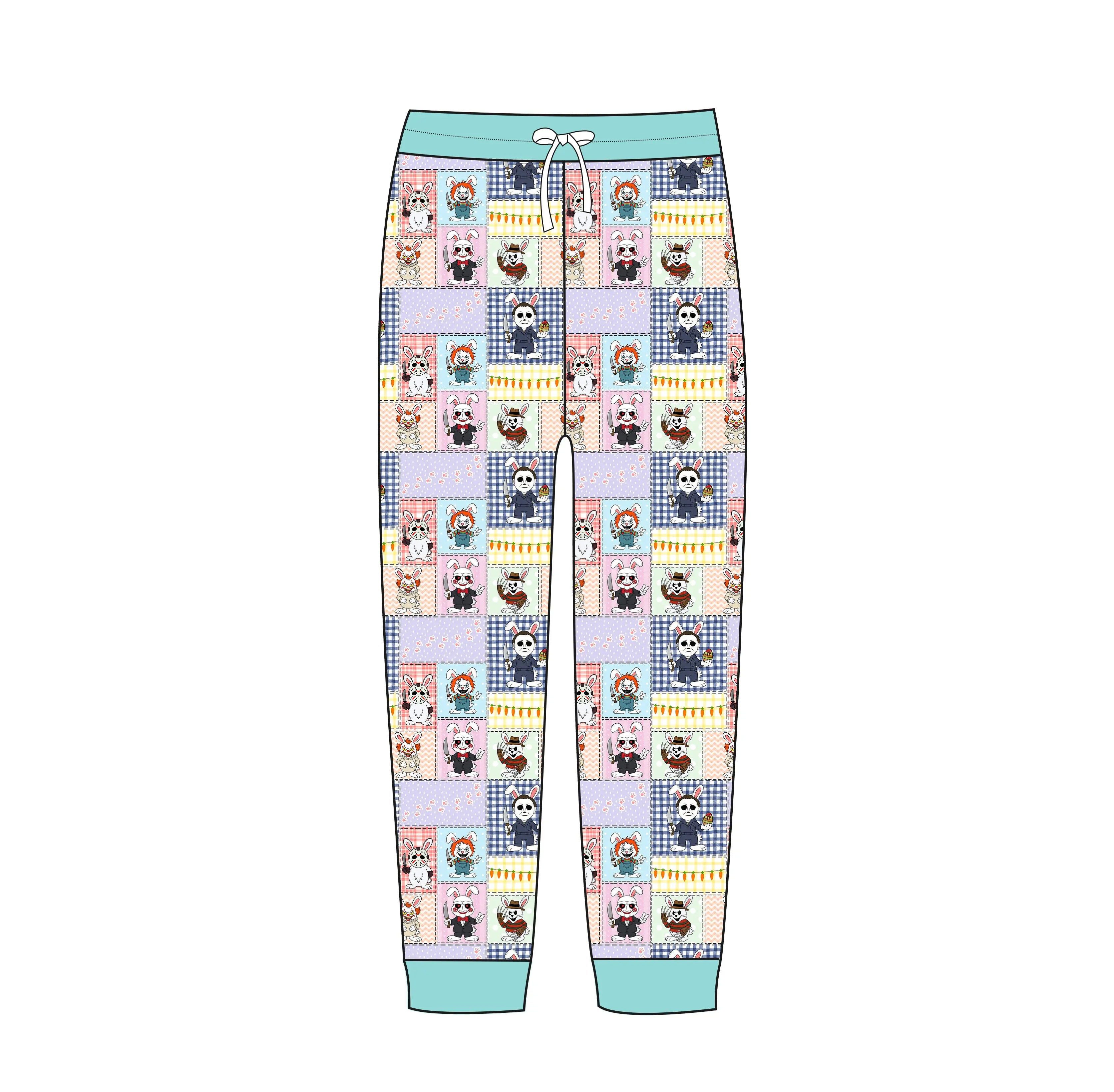 Women's Serial Killer Bunnies Joggers, Female Fit Running Pants, Lightweight Outdoor Wear with True Size Fit