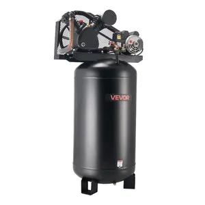 VEVOR 60 Gallons Heavy-Duty Air Compressor, 3.7HP 8 SCFM at 90PSI Air Compressors Max 155PSI Pressure, Oil-Lubricated Compressor Tank for Industrial Manufacturing, Large Workshops (230V 60Hz, No-Plug)VEVOR Super Brand Day