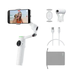 Insta360 Flow 2 Pro AI tracker Bundle - Foldable AI Phone Gimbal, Track in 200+ Apps with Apple DockKit, Multi-Person Tracking, 360º Pan Tracking, Built-in Tripod/Selfie Stick, iPhone/Android Portable Stabilizer