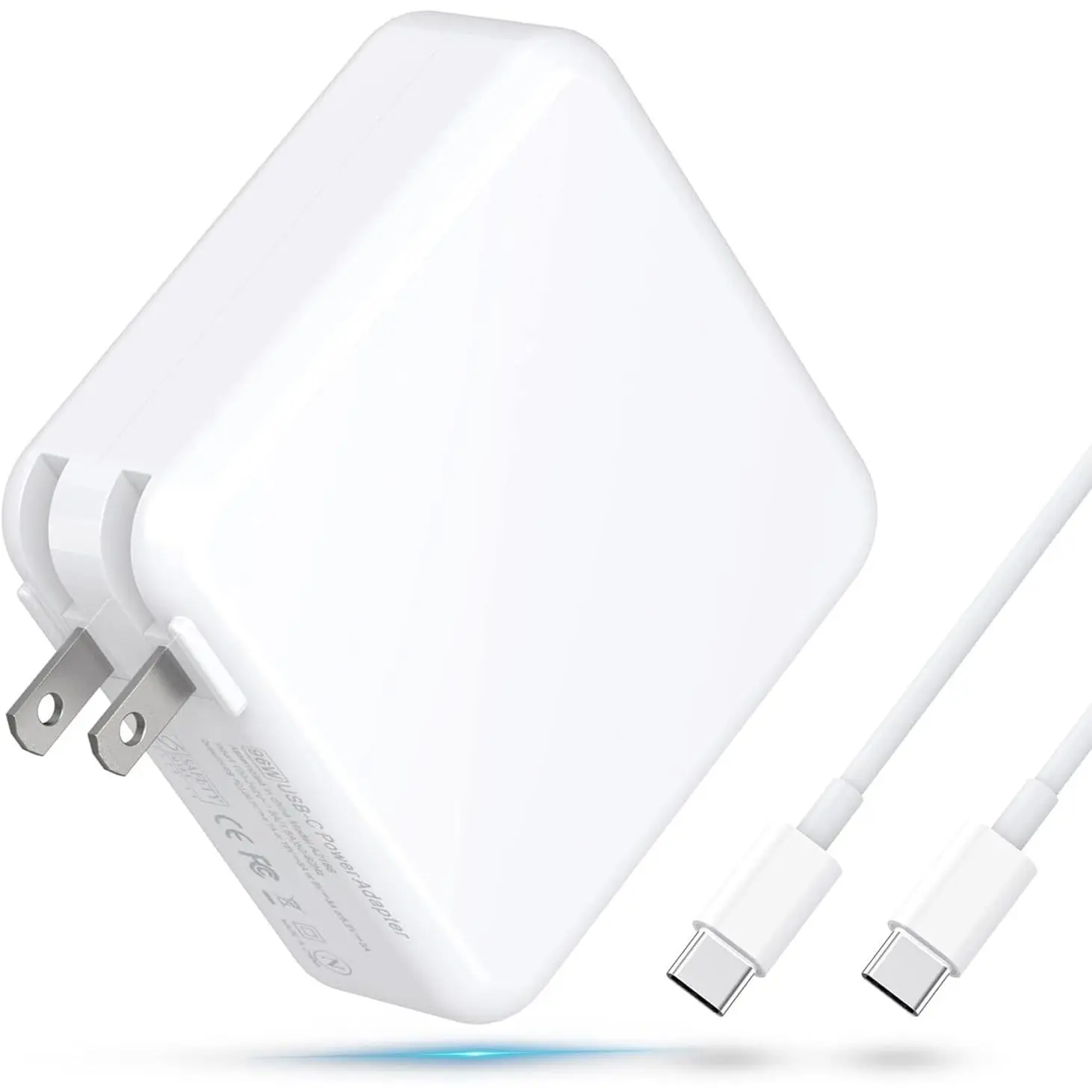100W USB-C Wall Charger for MacBook Air & Pro (2018-2022, 13-16 Inch), 100-240V 10V-5A Fast Charging Adapter for All USB-C Laptops, 12 Months Replaceable Service
