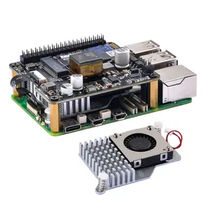 52Pi M.2 NVME M-KEY PoE Hat with Official Pi 5 Active Cooler for Raspberry Pi 5, Support M.2 NVMe SSD 2230 2242