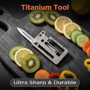 Multi-Tool EDC Card Knife  Stainless Steel Pocket Utility Tool with Screwdriver, Bottle Opener, Keychain for Everyday Carry & Outdoor