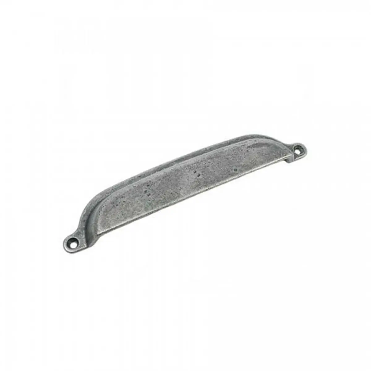 Strategic Brands  6 in. Distressed Pewter Riverstone Cabinet Cup Pull