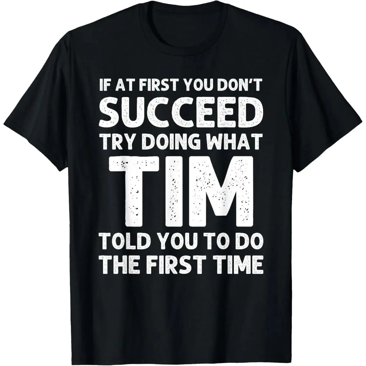 Men's 100% Cotton Graphic T-Shirt, Oversized Relaxed Fit Classic Tee with Short Sleeves, Funny "TIM" Personalized Joke Gift