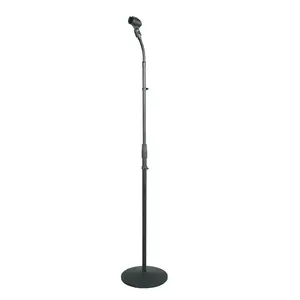 Microphone Stand with Adjustable Height, Gooseneck & Steel Construction - Universal Floor Mic Stand with Lock-Tight Knob - Ideal For Studio, Podcasts & Stage Performances