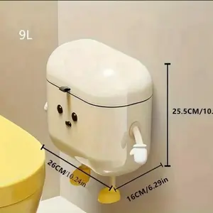 UFORU Cartoon Design Hanging Trash Can 12L Extra Large Capacity Wall Mounted with Lid for Kitchen Bedroom Dorm Room Closet TikTokShop Back to School