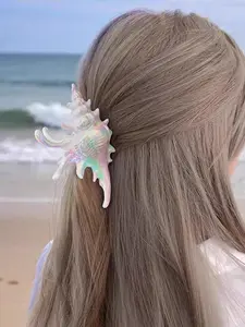Large Sea Shell Hair Clip, Stylish Beachy Look, Durable Plastic Material, Perfect for Summer Accessories, Women's Fashion Headwear