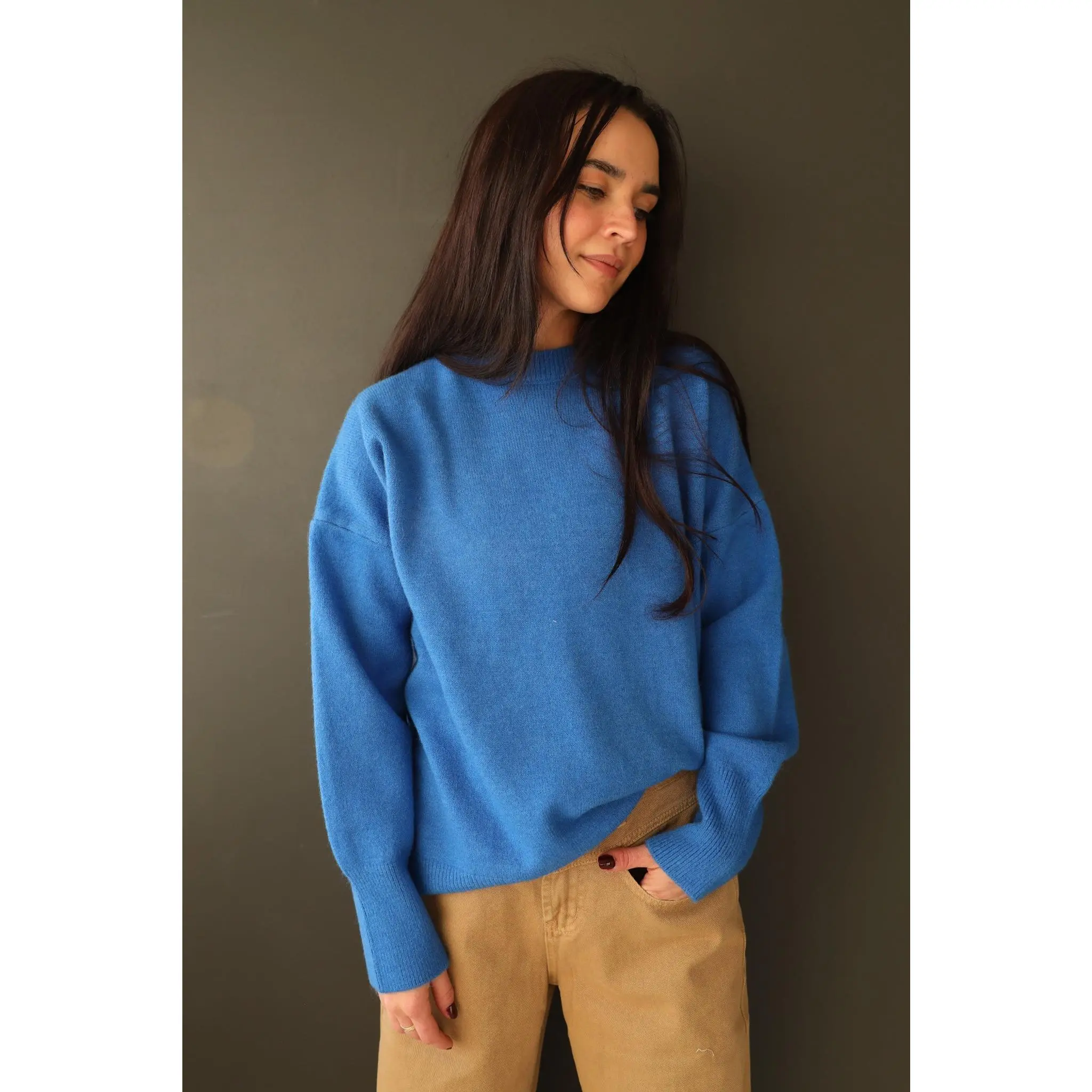 Rae: Wilder Crew Neck in Royal Blue