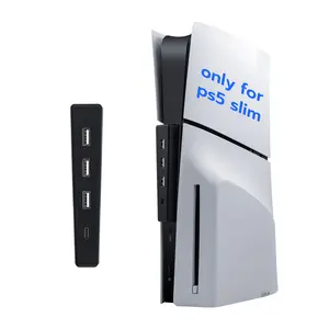 Mcbazel USB Hub for PS5 Slim/PS5 Pro Console, 4 Ports 2.0 High-Speed Expansion Hub Charger Adapter Converter for PlayStation 5 Slim/Pro Disc and Digital Edition