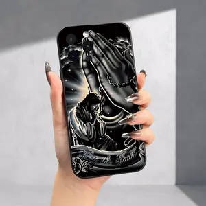 Faith Prayer Pattern UV Printing Angel Eyes Soft Phone Case Matte Phone Cover 360 Degree Full Protection for iPhone 11 12 13 14 Pro Max 15 XR X/XS 7 8 Plus SE Mini