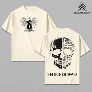 ReTro Shinedown Band Classic Graphic T-Shirt , Shinedown Tee, Retro Skull Rock Band Shirt , Unisex Oversized Outfit, Crewneck Breathable Cotton Music Tee, Rock Music Lover Shirt, Vintage Band Shirts Casual Fabric Fit Top , Top Men's and Women's Clothing