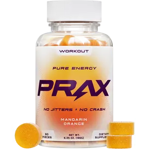 PRAX Workout - Paraxanthine Energy Gummies - Caffeine Free Energy for Athletes and Fitness Enthusiasts Beverage Sport