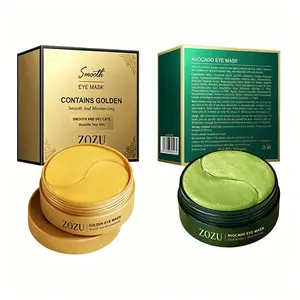 Avocado & Gold Under Eye Patches 60 Pcs Day Night Eye Mask for Dark Circles Puffiness Hydrating Brightening Firming Eye Patches Anti Aging Eye Care Skin Care